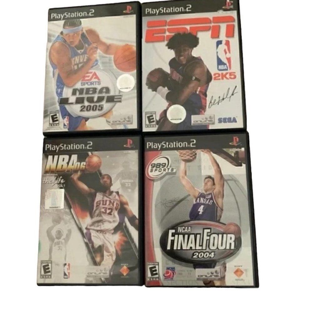 PlayStation 2 Basketball Games NBA 2K5, NCAA Final Four 04, NBA Live 05, NBA06⭐️